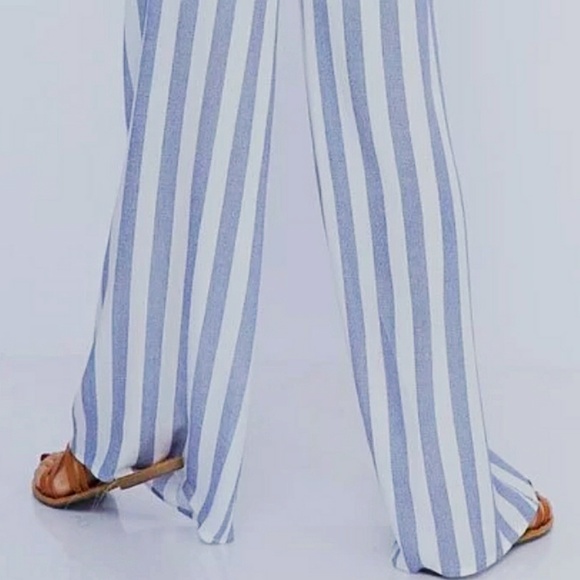 M LEFT STRIPED PALAZZO PANTS - Picture 5 of 7
